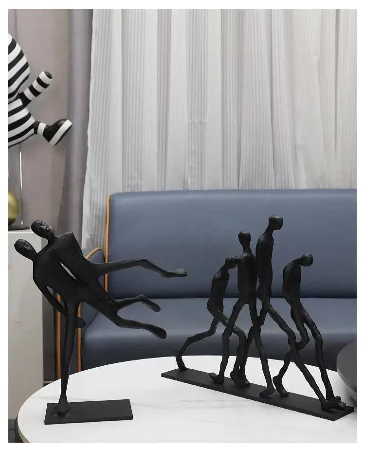 Modern Walking Human Figurines Sculpture