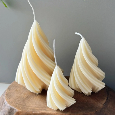Swirling Christmas Tree Candles