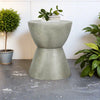 Concrete Side Table Outdoor Round Pedestal 18 Inch