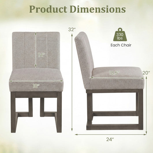 Modern Farmhouse Fabric Dining Chairs Set of 4 with 5.5