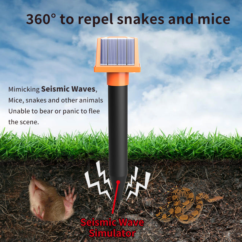 Mole Repellent for lawns Gopher Repellent Ultrasonic Solar Powered Snake Repellent Deterrent Mole Repeller