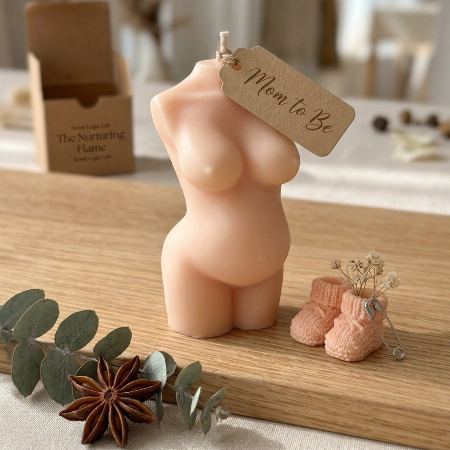 Mom-to-Be Candle | Pregnancy Body Sculpture Soy Wax
