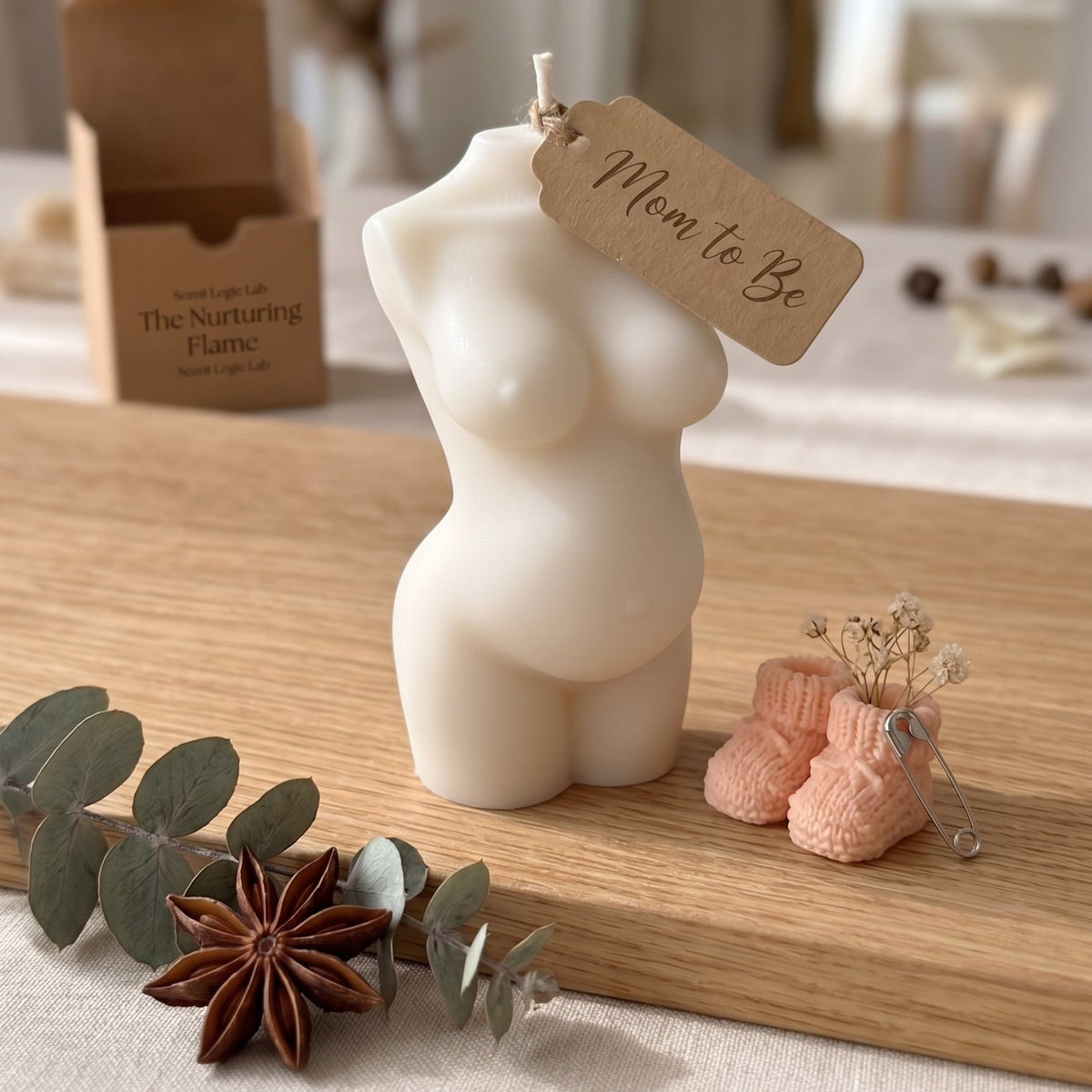 Mom-to-Be Candle | Pregnancy Body Sculpture Soy Wax