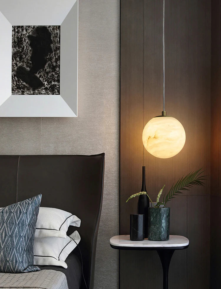 Moon Alabaster Pendant Lamp