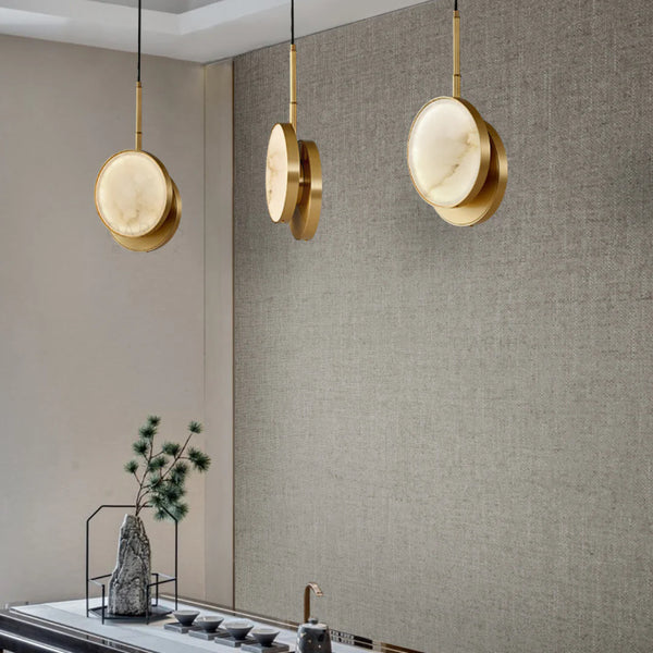 Moonshade Alabaster Pendant Light