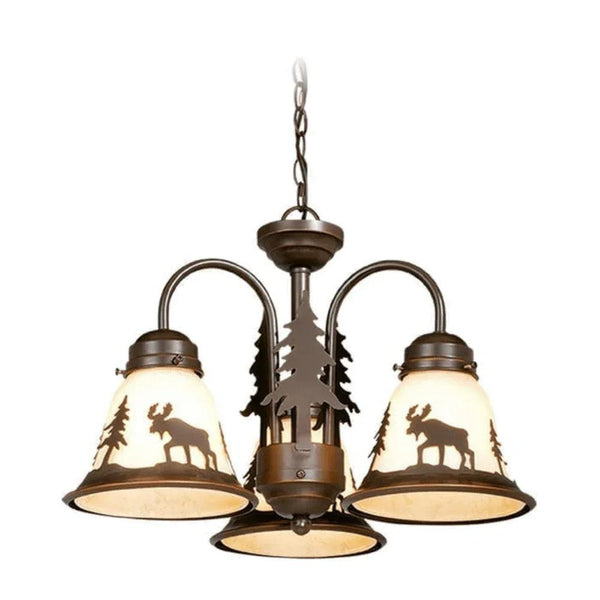 Moose Lodge 3 Light LED Chandelier - Gifts for You 'n Me