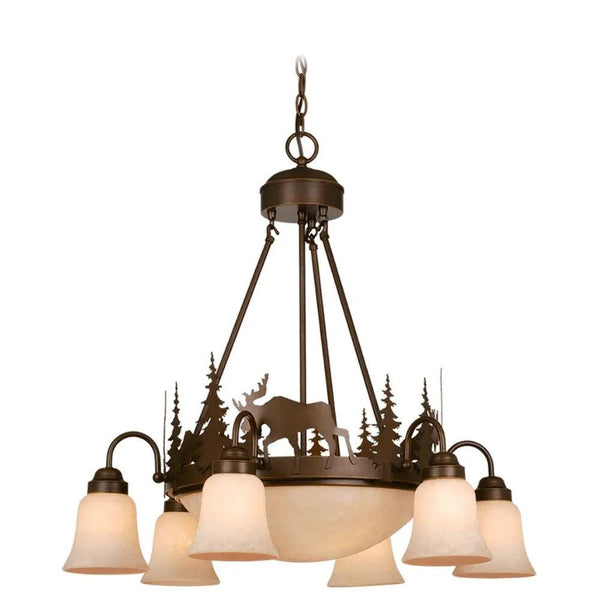 Moose Lodge 9 Light Chandelier - Gifts for You 'n Me