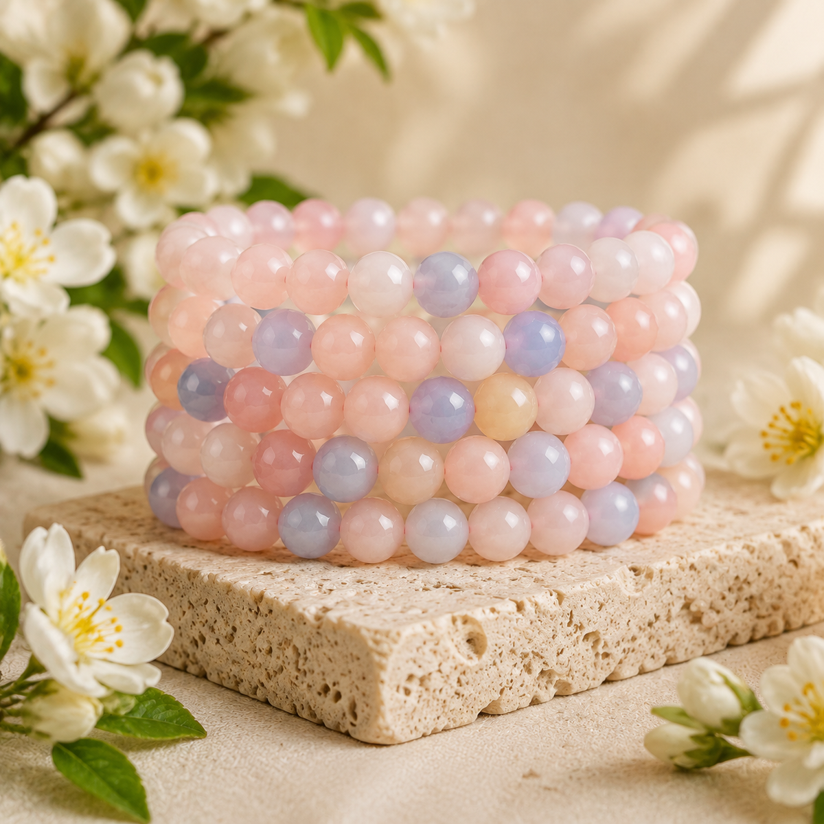 Morganite Bracelet (Travel and Wisdom)