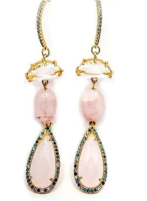 Morganite Drop Earrings - Gifts for You 'n Me