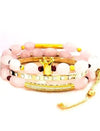 Morganite and Ruby Bracelet set