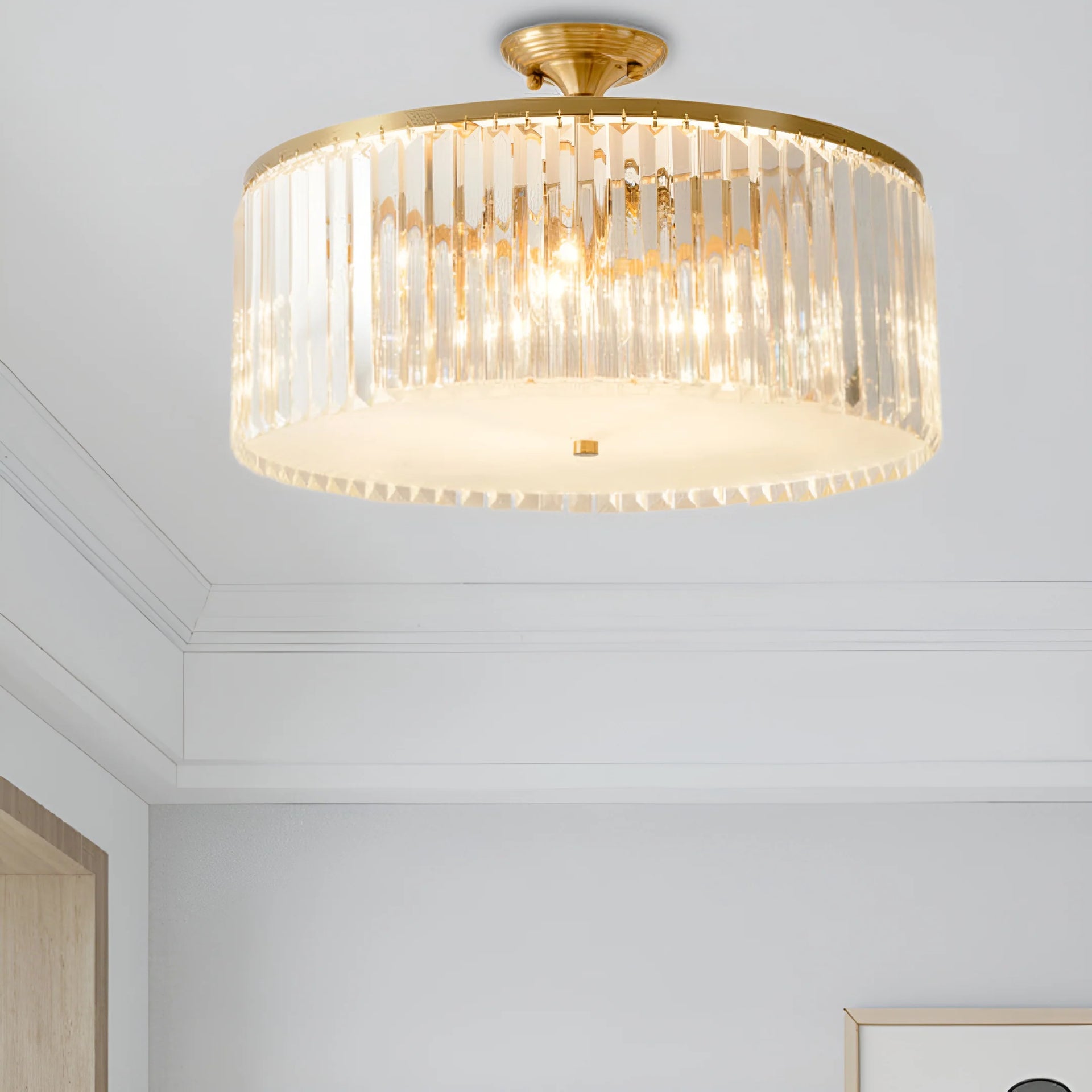 Morup Modern Crystal Ceiling Light