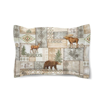 Mountain Trail Patch Gray Standard Sham