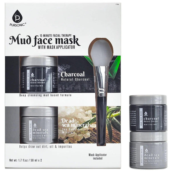 2 Pack Facial Therapy Mud Face Mask with Mask Applicator - Gifts for You 'n Me