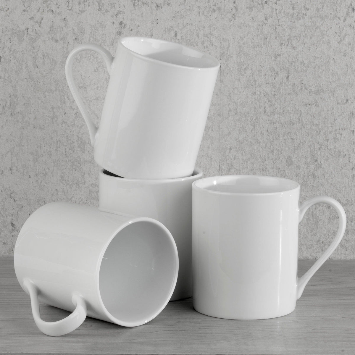 White Essential Classic 12-Oz Can Shape Mugs , Set of 4