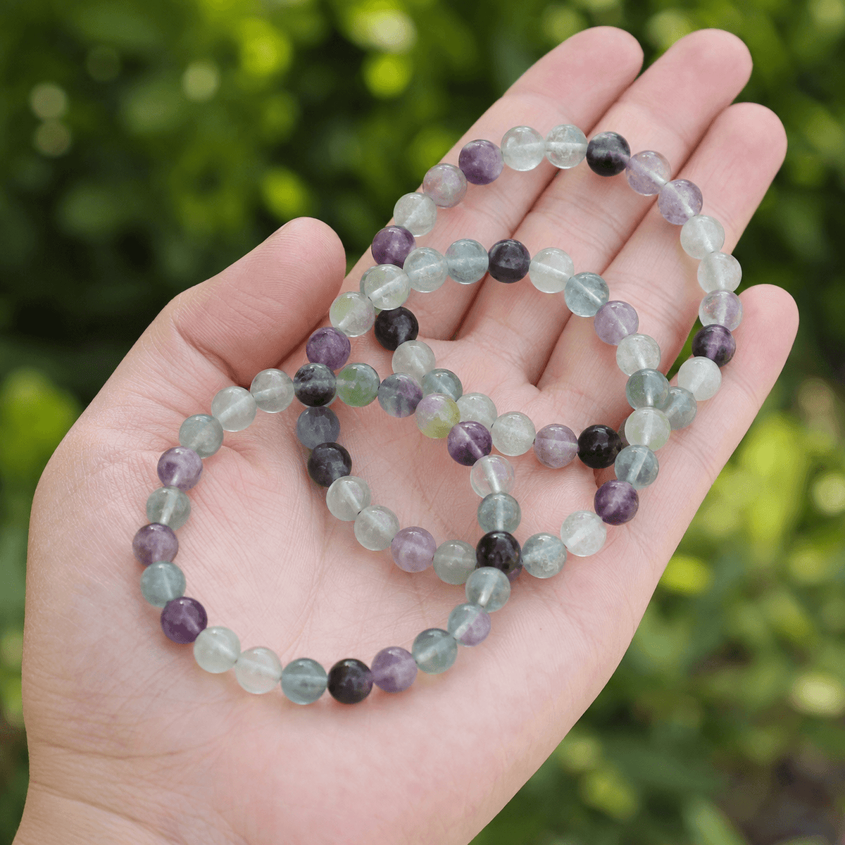 Multi Fluorite Bracelet | Fluorite Crystal Bracelet (Self-Discipline and Clarity)