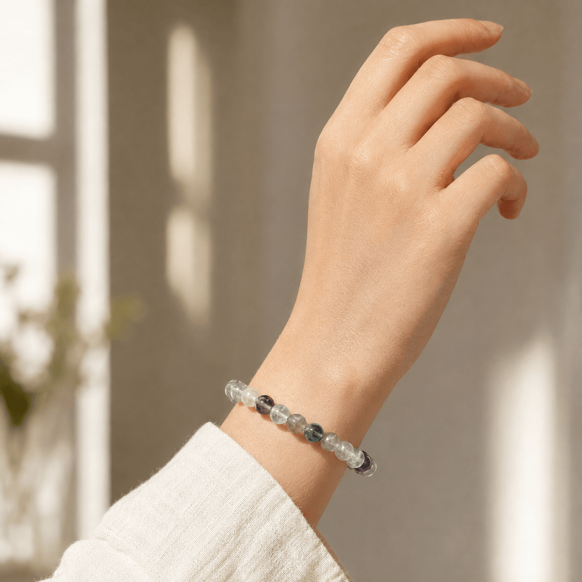 Multi Fluorite Bracelet | Fluorite Crystal Bracelet (Self-Discipline and Clarity)