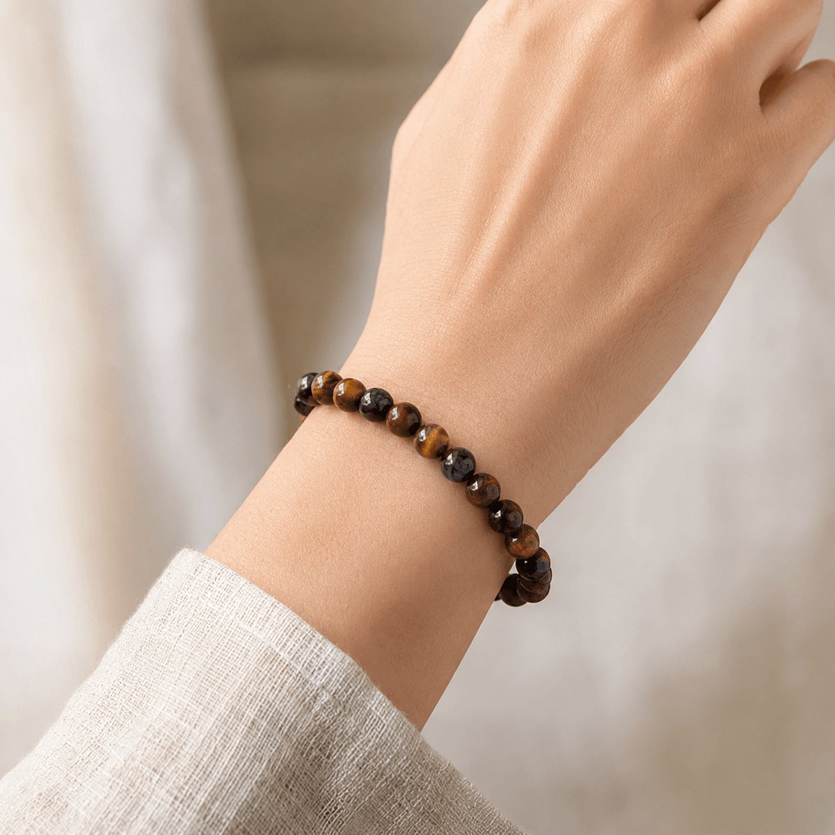 Multi Tiger Eye Bracelet | Tiger Eye Beads Bracelet (Self-Confidence, Spiritual Stability,)
