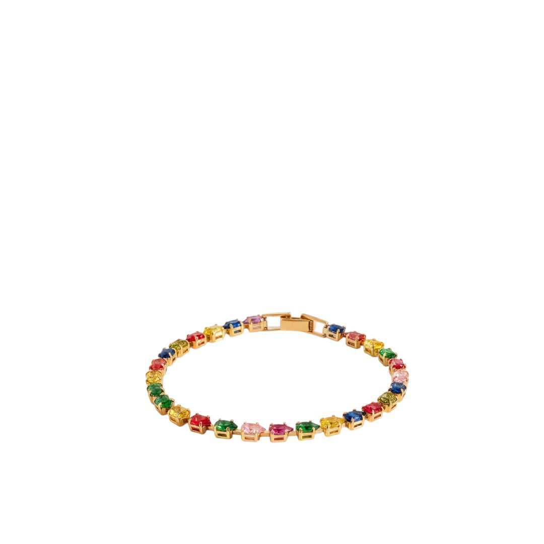Multicolor Crystal Tennis Bracelet – Chic Everyday Jewelry Gift