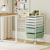 Multifunctional 6 Drawers Rolling Storage Cart Organizer-Green Gradient