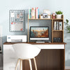 3-Tier Multipurpose Desk Bookshelf with 4 Shelves-Natural