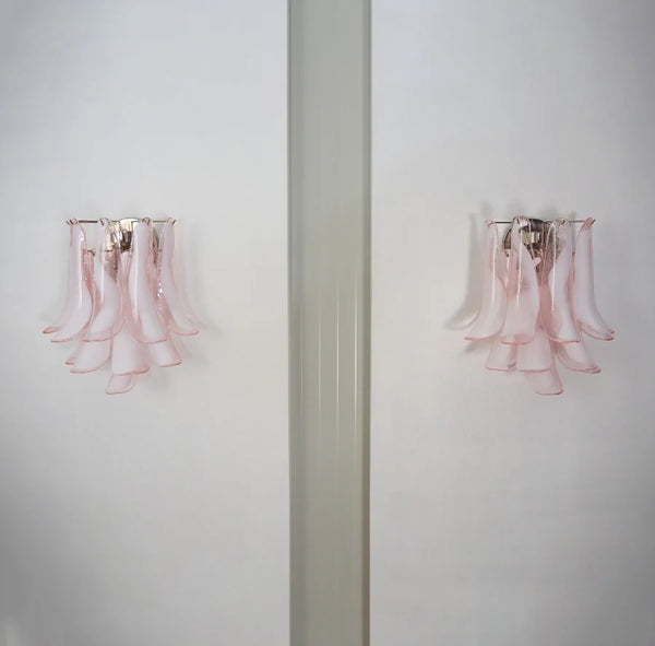 Vintage Murano Pink Wall Lights