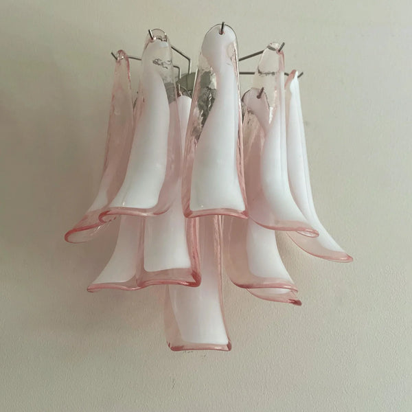 Vintage Murano Pink Wall Lights