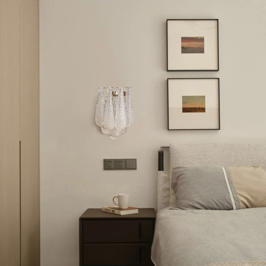 Murano Petals White Wall Light