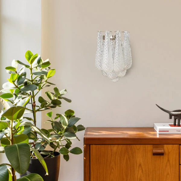 Murano Petals White Wall Light