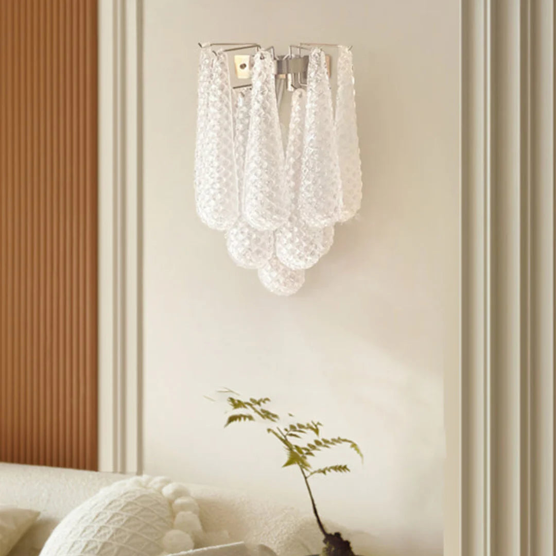 Murano Petals White Wall Light