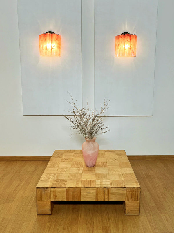 Murano Red Glass Tube Wall Lamp