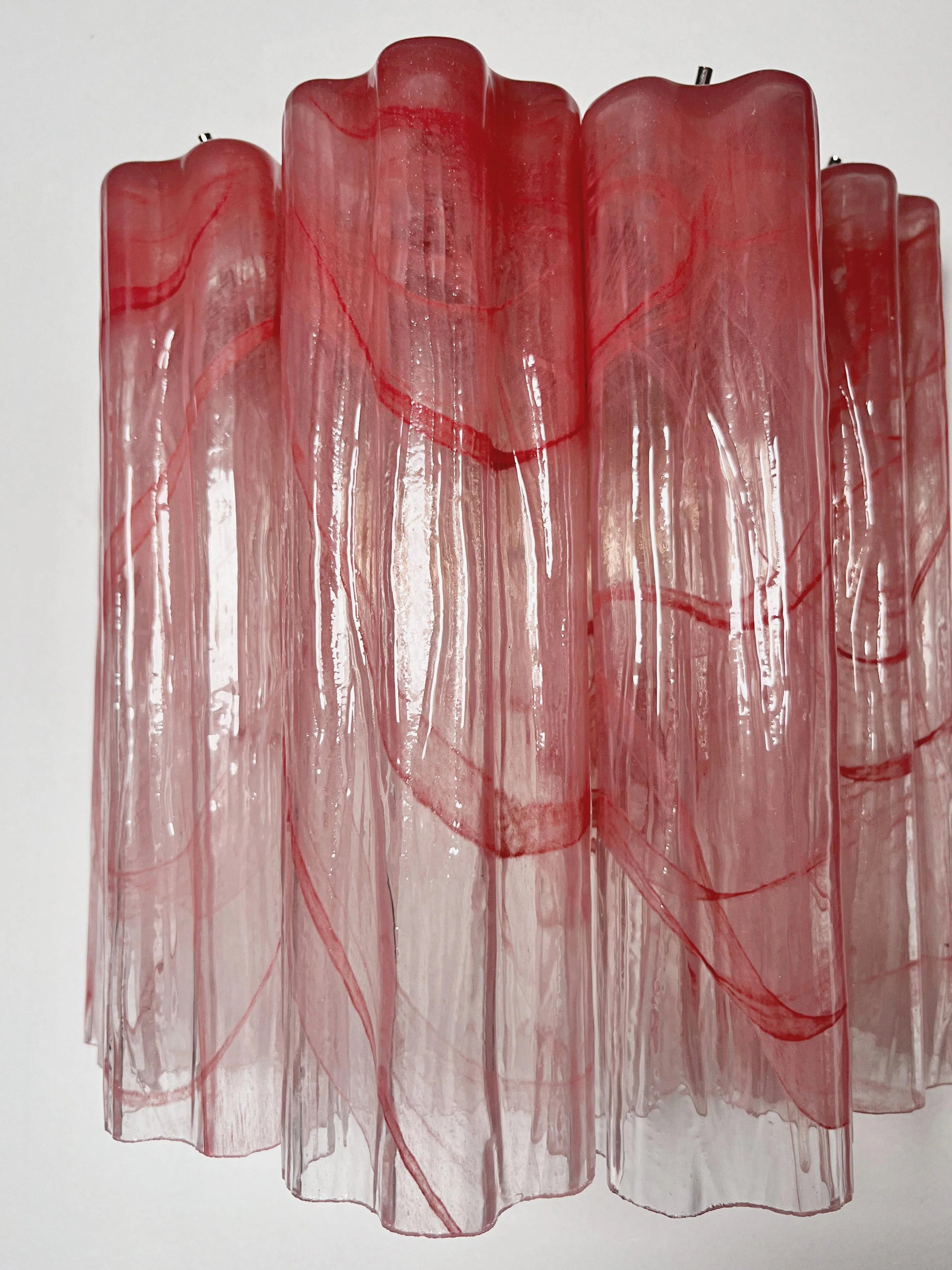 Murano Red Glass Tube Wall Lamp