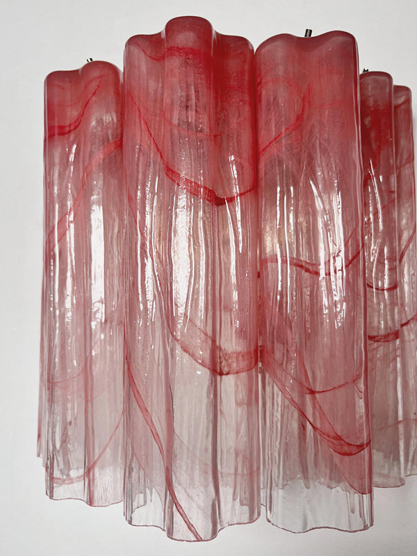Murano Red Glass Tube Wall Lamp