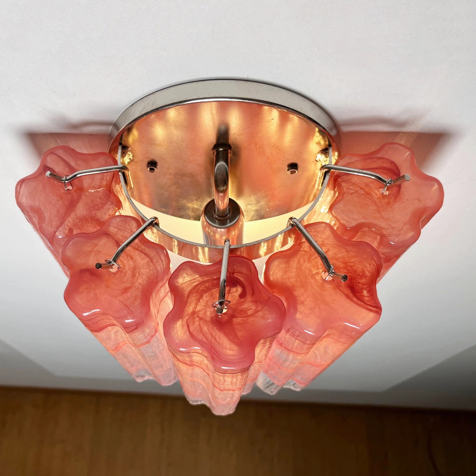Murano Red Glass Tube Wall Lamp
