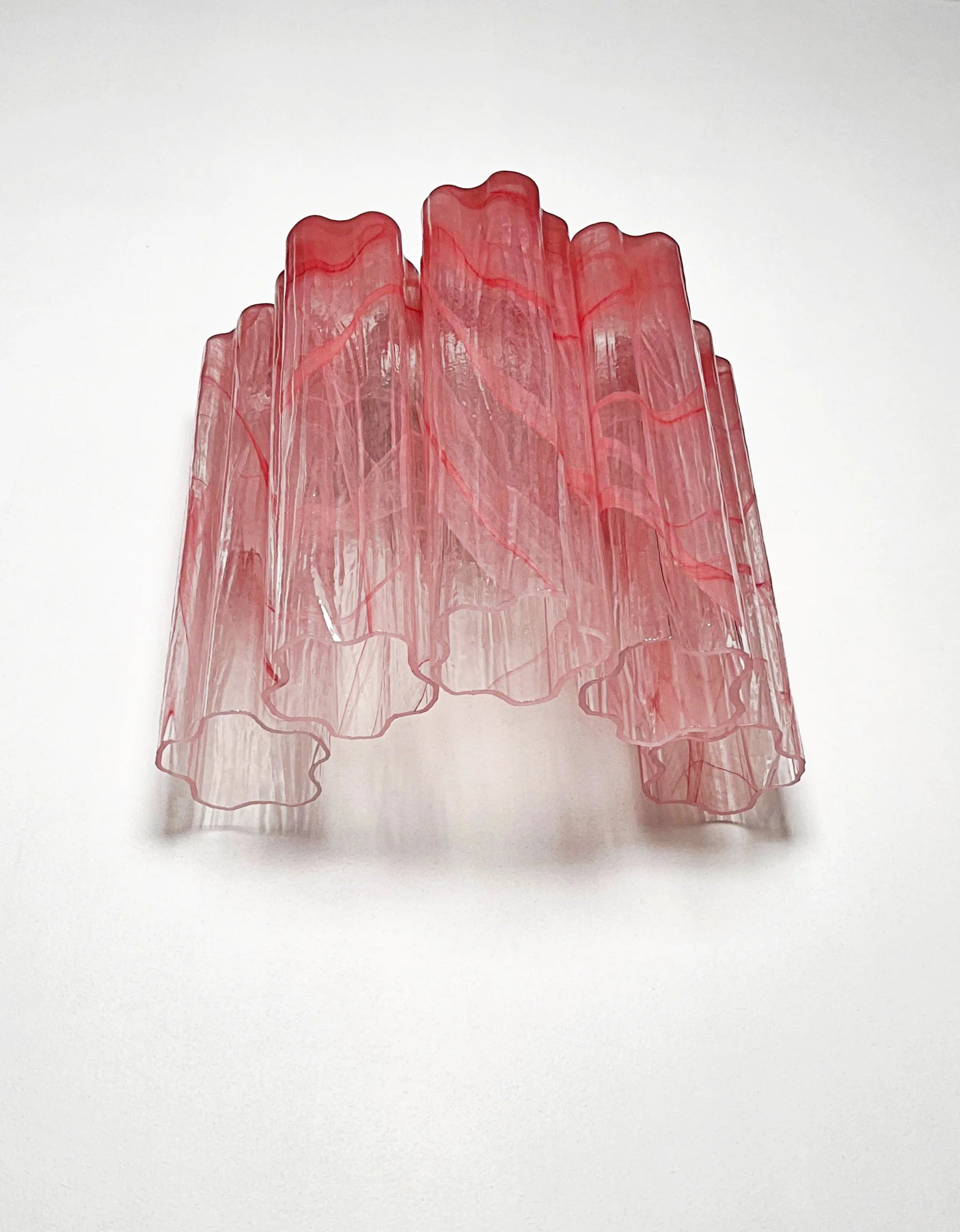 Murano Red Glass Tube Wall Lamp