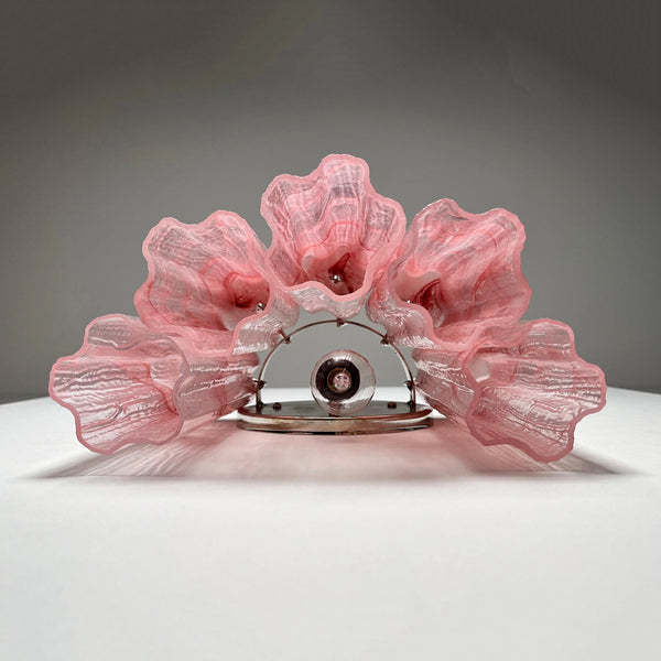 Murano Red Glass Tube Wall Lamp