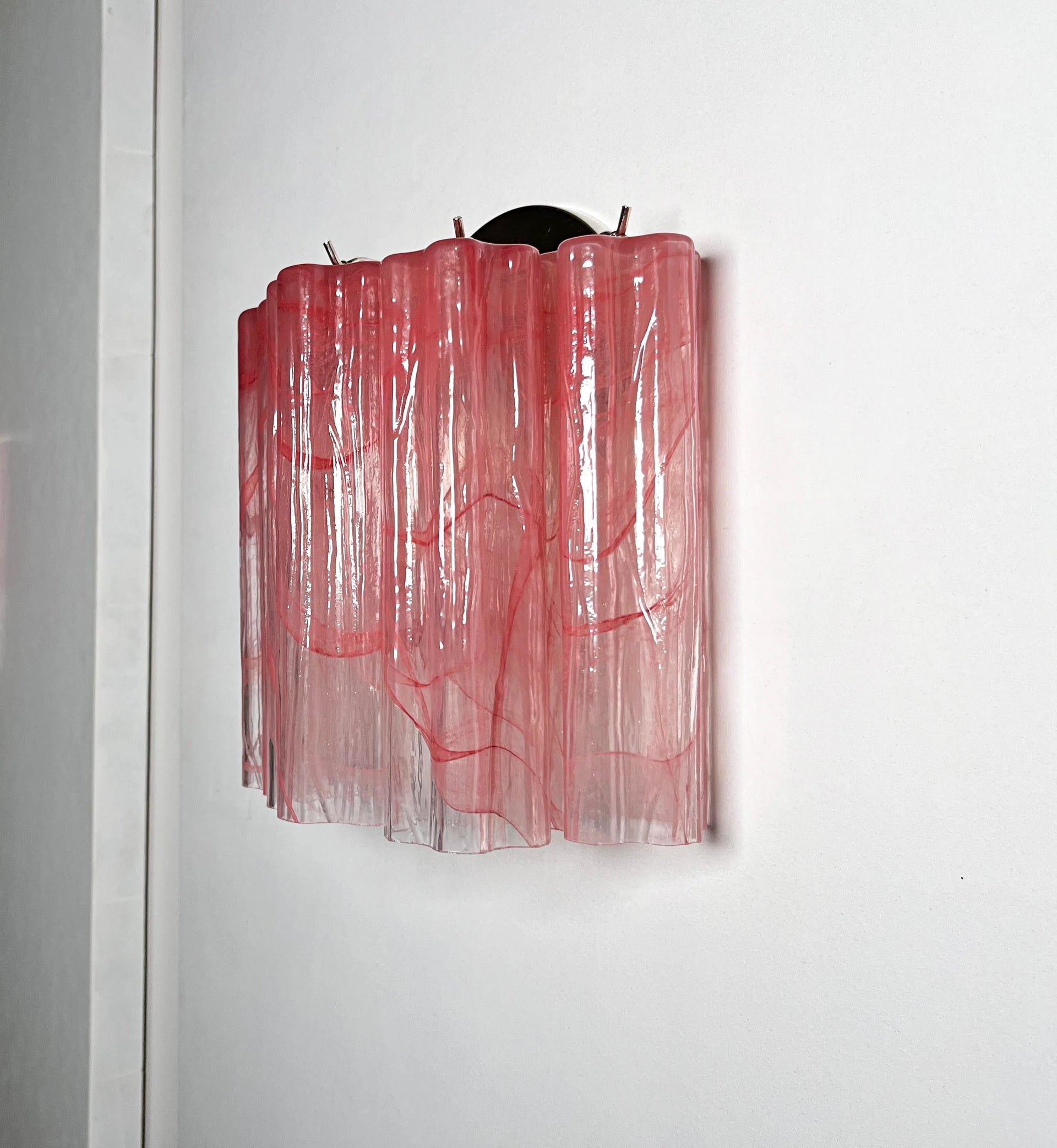 Murano Red Glass Tube Wall Lamp