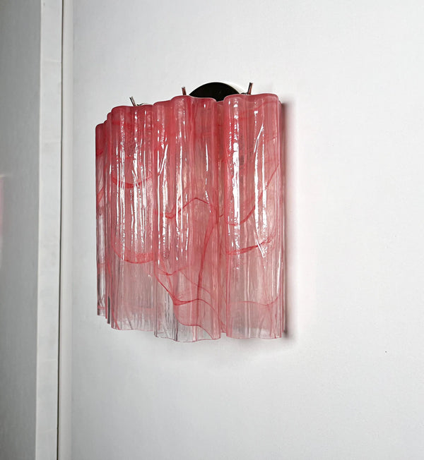 Murano Red Glass Tube Wall Lamp
