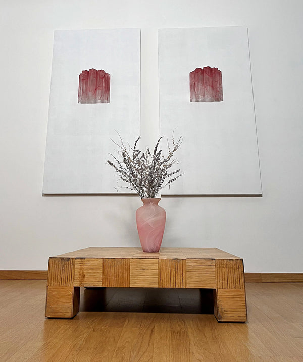 Murano Red Glass Tube Wall Lamp