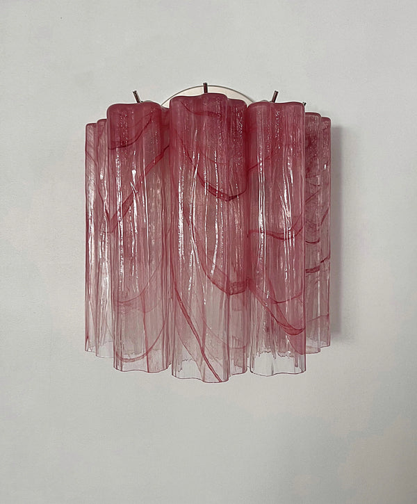 Murano Red Glass Tube Wall Lamp