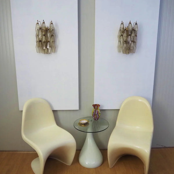 Murano Poliedri Smoked Glass Wall Sconces