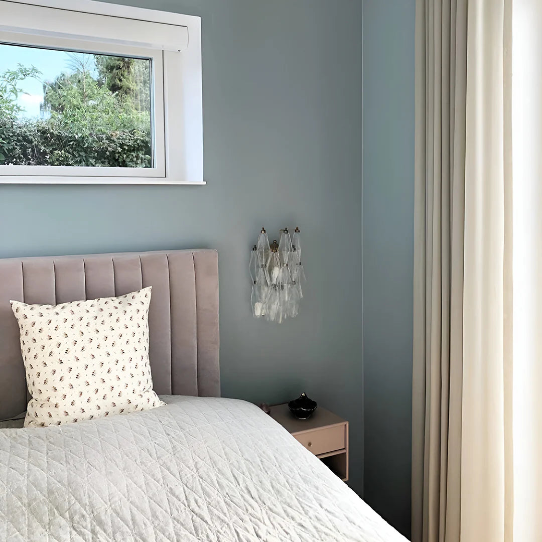 Murano Poliedri Transparent Glass Wall Sconces