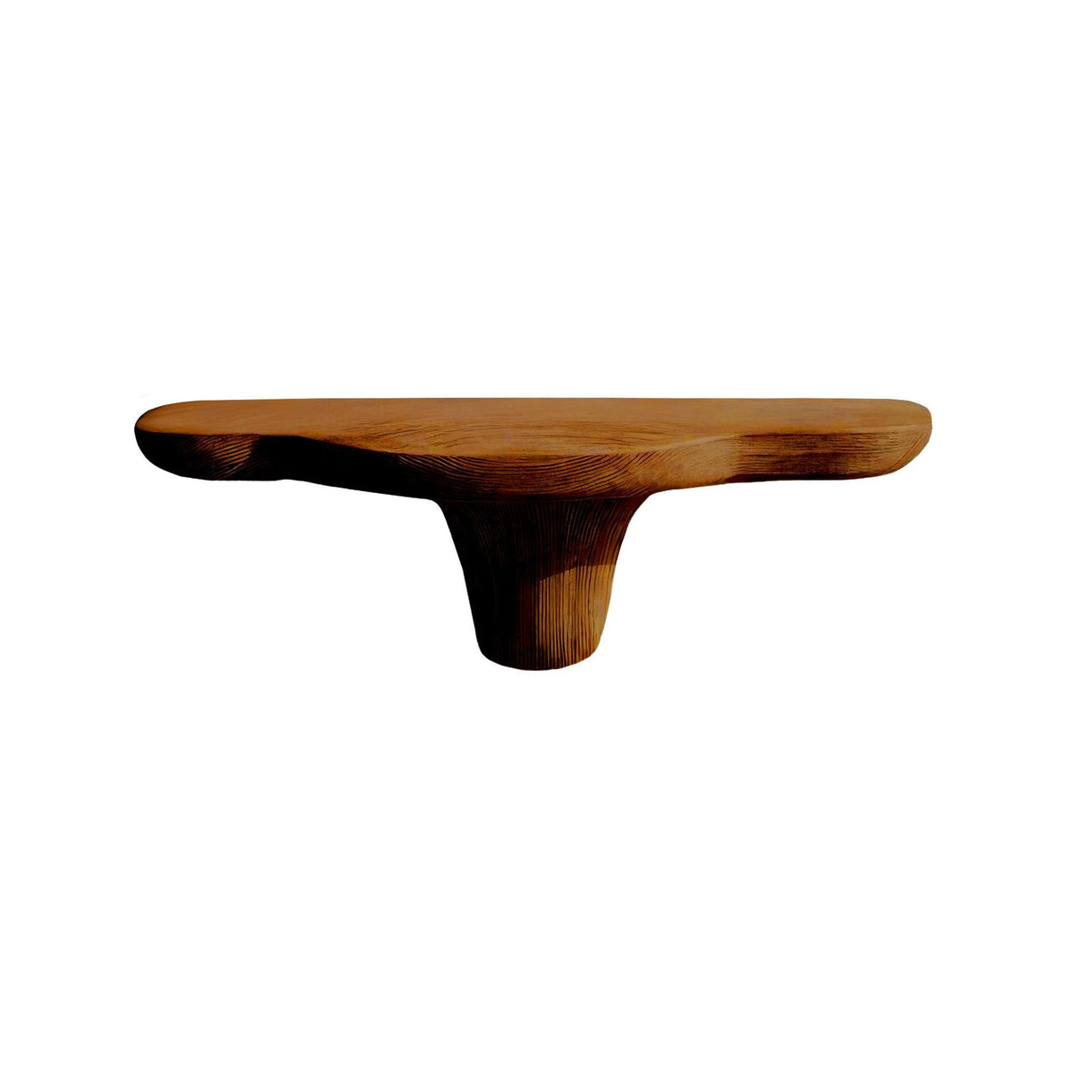 Mycelia Organic Wood Live Edge Mushroom Floating Shelf