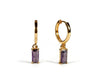 Amethyst Huggie Earrings - February Birthstone
