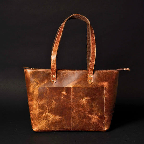 Classic Cognac Leather Tote Bag NAB Leather