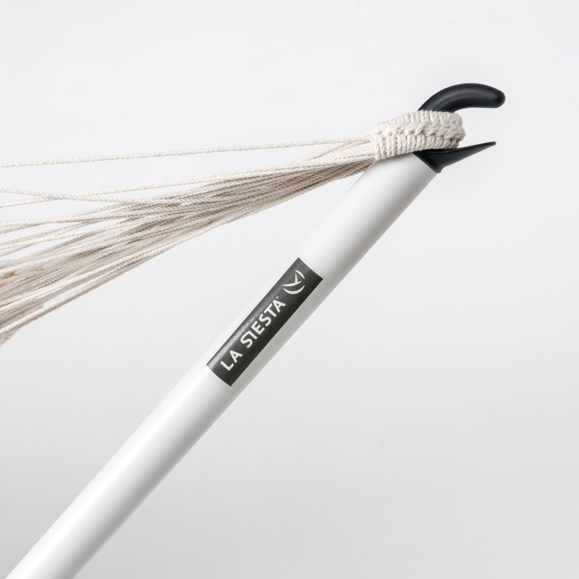 Nautico Cool Grey Outdoor Vanilla - Weather-Resistant Double Hammock with Powder Coated Steel Stand LA SIESTA