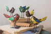 Set of 5 Recycled Metal Birds