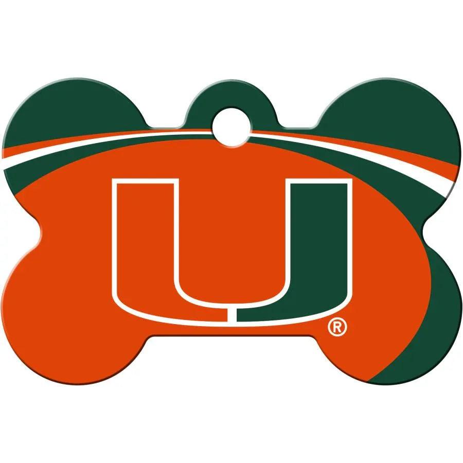 Miami Hurricanes NCAA Pet ID Tag - Large Bone - Gifts for You 'n Me