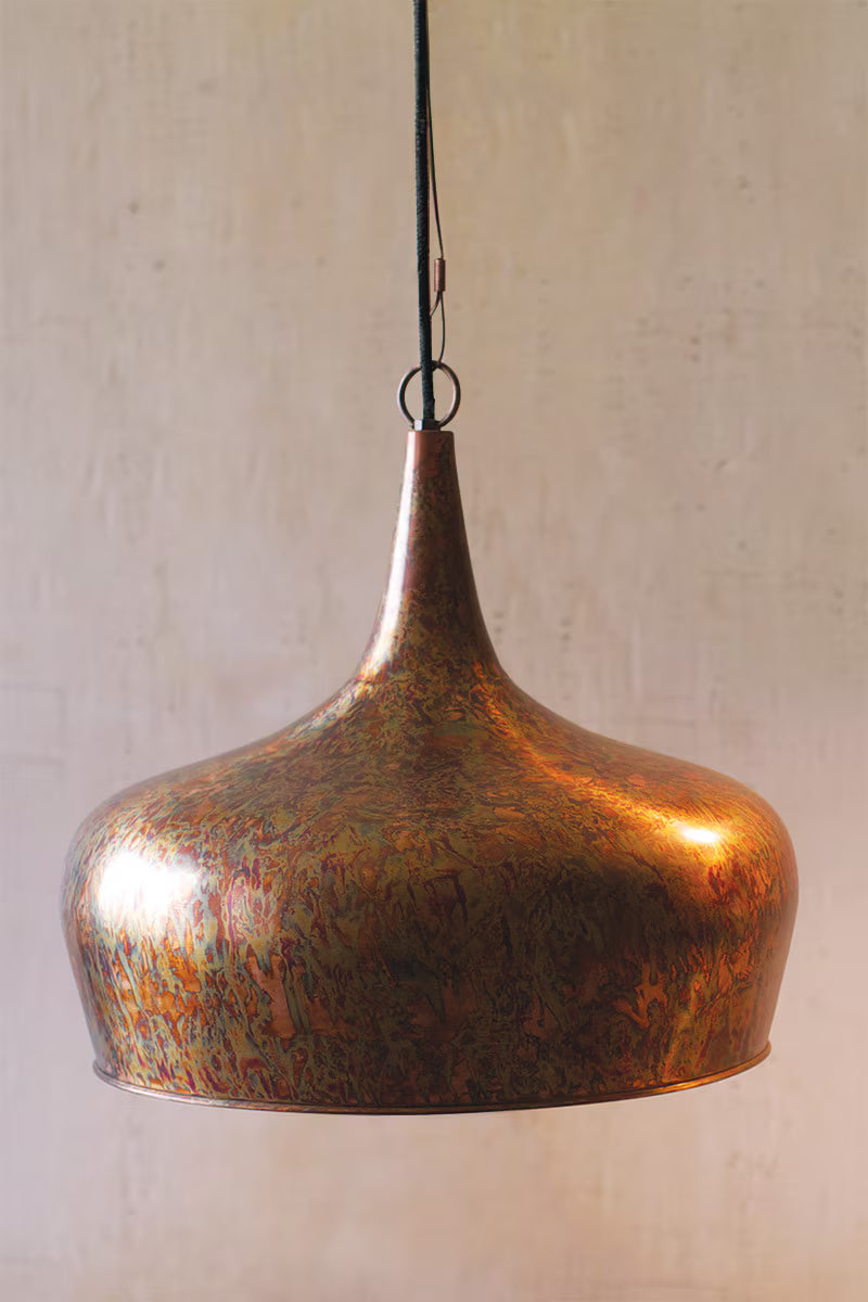 TEAR DROP PENDANT LIGHT - RUSTIC FINISH