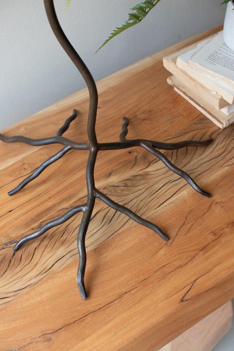 LARGE FORGED-IRON TAPER CANDELABRA