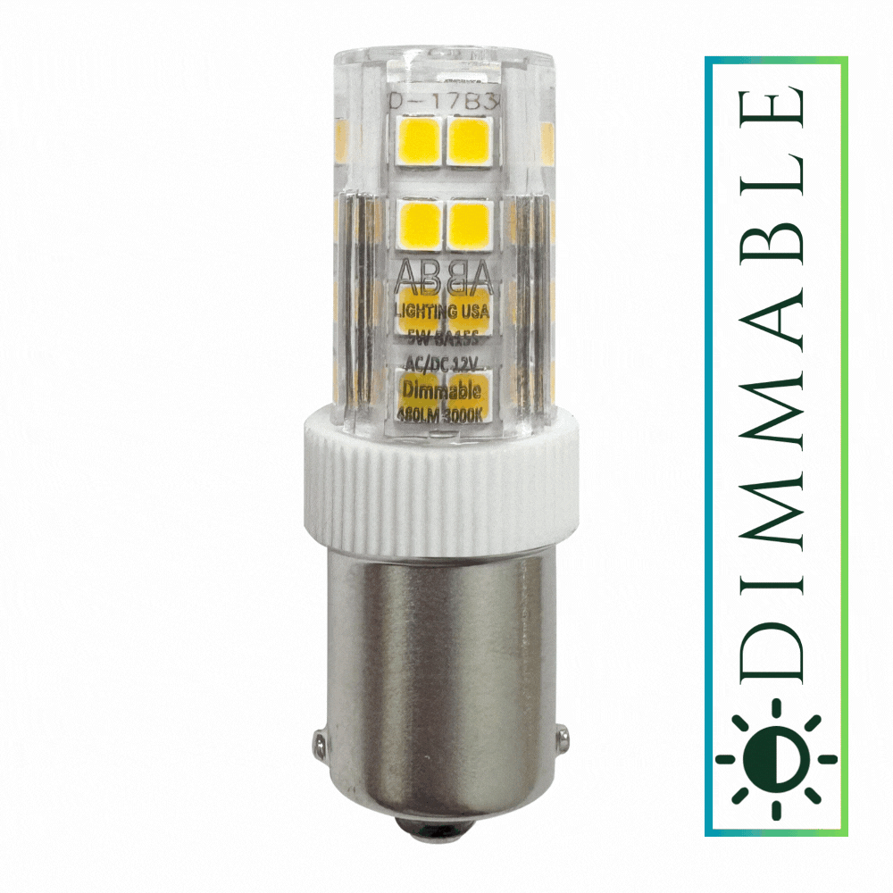 BA15S 5W Bayonet Style LED Capsule 12V Low Voltage Energy Efficient 1156 Light Bulb